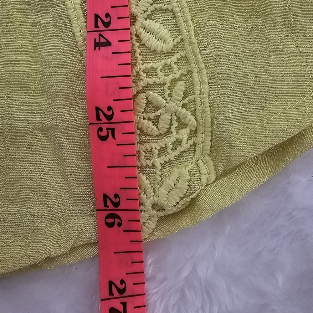 Fundamental Things Limencello Flutter Short Sleeve Lightweight Top Womens Small - Picture 12 of 12